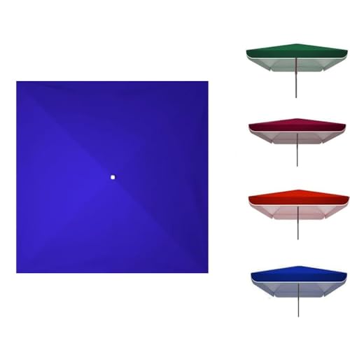 3 x 3 m wasserdichter quadratischer Terrassenschirm, doppellagig, Oxford-Gewebe, Sonnenschutz für Garten, Pool, Strand, stilvolle blaue Ersatzabdeckung (250 x 250 cm) von Generisch