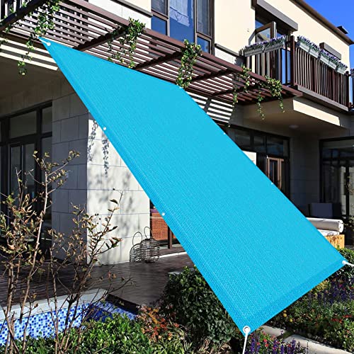 3 x 8,5 m Outdoor-Markisenüberdachung – 95% UV-Schutz für Garten Terrasse Rasen – Blaues Vordach mit einfacher Befestigung von Generisch