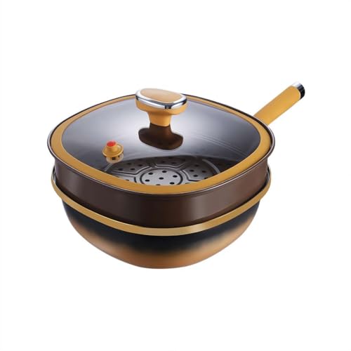 30,5 cm Titanlegierung Antihaft-Topf mit Deckel – 30 cm tiefe Sautepfanne, ergonomischer Griff, Bratpfanne zum Rühren, Schmoren, Schmoren, alle Herdarten – Küchen-Kochgeschirr-Set (Topf + Deckel + 30,5 cm Titanlegierung Antihaft-Topf mit Deckel – 30 cm tiefe Sautepfanne, ergonomischer Griff, Bratpfanne zum Rühren, Schmoren, Schmoren, alle Herdarten – Küchen-Kochgeschirr-Set (Topf + Deckel + von Generisch