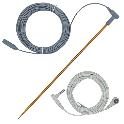 30 Cm Kupfer-Erdungsstangen-Set Messing Tragbares Erdungsstab-Set Erdungsstab Mit 40 Fuß Langem Draht Erdungskabel Mit Kabel Mobil Tragbar Leicht Und Wiederverwendbares Erdungsverbundene Produkte 30 Cm Kupfer-Erdungsstangen-Set Messing Tragbares Erdungsstab-Set Erdungsstab Mit 40 Fuß Langem Draht Erdungskabel Mit Kabel Mobil Tragbar Leicht Und Wiederverwendbares Erdungsverbundene Produkte von Generisch