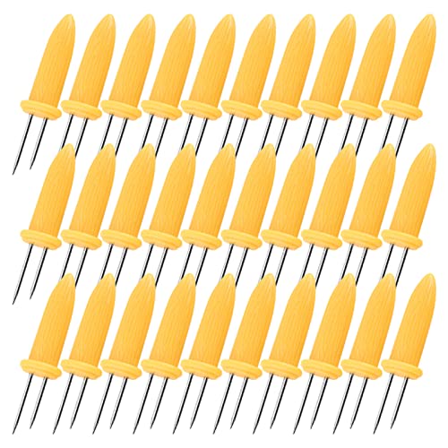 30 x Edelstahl-Maiskolbenhalter, spießen Sie die Stifte auf der Halterung auf jeder Seite der Maiskolbenohren auf und halten Sie sie an den Griffen der Maiskolbenhalter für Essstäbchen für Topper 30 x Edelstahl-Maiskolbenhalter, spießen Sie die Stifte auf der Halterung auf jeder Seite der Maiskolbenohren auf und halten Sie sie an den Griffen der Maiskolbenhalter für Essstäbchen für Topper von Generisch