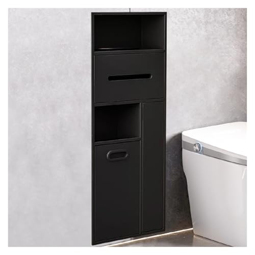 304 Edelstahl-Badezimmer mit verstecktem Mülleimer, Toilettenpapierhalter und Bürstenablage, goldfarben, 30 x 78 x 14 cm, perfekt für Schlafzimmer, Büro und Küche von Generisch