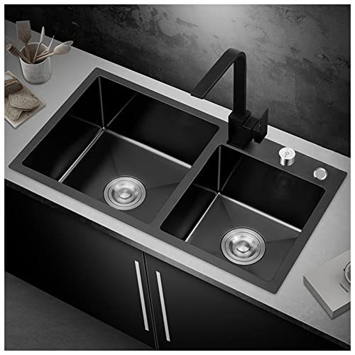 304 Edelstahl Doppelbecken Küchenspüle Multifunktionale Barspüle für Wohnmobile inkl. Wasserhahn & Theke Steuerknopf Unterbau oder Drop in Installation Langlebiges Nano-Finish 304 Edelstahl Doppelbecken Küchenspüle Multifunktionale Barspüle für Wohnmobile inkl. Wasserhahn & Theke Steuerknopf Unterbau oder Drop in Installation Langlebiges Nano-Finish von Generisch