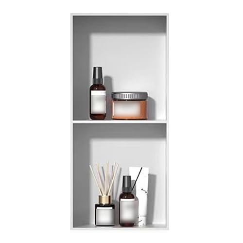 304 Edelstahl Duschwand Wasserdicht Lagerregal für Feuchtraum Auslaufsicher Nische für Shampoo & Toilettenartikel Heimwerker Weiß 70 x 28 x 12,5 cm von Generisch