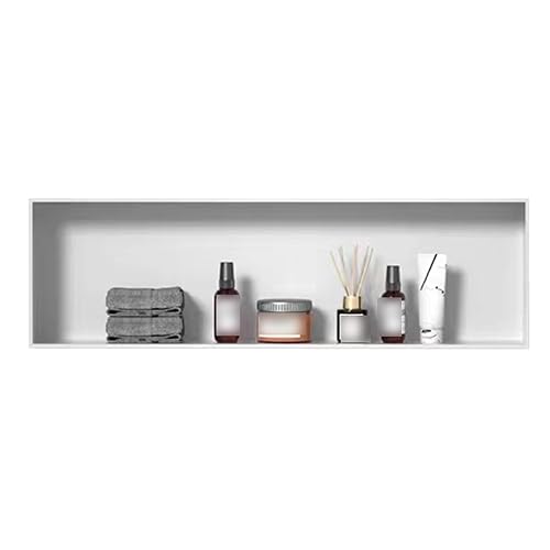 304 Edelstahl-Duschwand – wasserdicht und auslaufsicher, Badezimmer-Nischen-Aufbewahrungsregal für Shampoo und Toilettenartikel, weiß, 92 x 32 x 12,5 cm – Heimwerker-Lösung 304 Edelstahl-Duschwand – wasserdicht und auslaufsicher, Badezimmer-Nischen-Aufbewahrungsregal für Shampoo und Toilettenartikel, weiß, 92 x 32 x 12,5 cm – Heimwerker-Lösung von Generisch