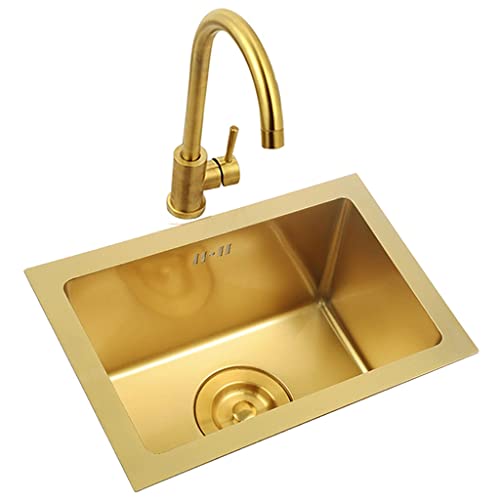 304 Edelstahl Einzelbecken Küche Bar Spüle – Rechteckige Wet Bar Spüle mit Fcet & Ablauf – Obere Montage/Unterbau-Optionen für einfache Installation von Generisch