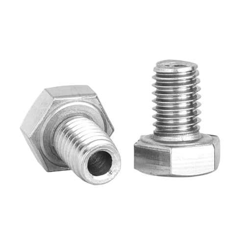 304 Edelstahl Externe Mittelperforation Sechskant-Hohlschrauben & Mutternsätze Durchgangslochschraube Größe M6 M8 M10 M12(M6X30 hole 3.1 4pcs) von Generisch