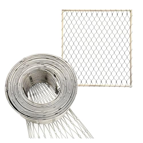 304 Edelstahl-Gartenzaunnetz, multifunktional, Metallgitter, Sicherheitsbarriere, 3 x 10 m, Drahtseil für Bauernhof, Außen- und Gartendekoration von Generisch