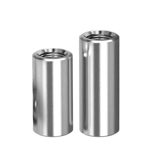 304 Edelstahl M2 M2.5 M3 M4 M5 M6 M8 M10~M16 Verlängerung Verdicken Runde Säule Joint Kupplung Mutter Zylindrische Verbinden Mutter(OD16xM10x25 (2pcs)) von Generisch