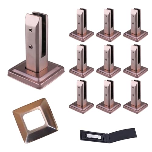 304 Edelstahl Pool Treppen Zapfen Klemme Heavy Duty Geländer Pfosten Klemmen für Glasstärke 10-14 10 Stück Set von Generisch