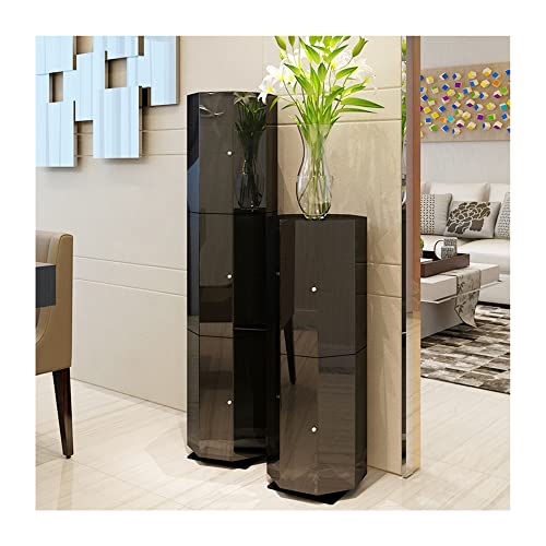 306° drehbares Schuhregal Turm – 45/86/127/169/210 cm Eckaufbewahrung – Moderner, runder Lazy Susan für den Eingangsbereich – stilvoller schwarzer vertikaler Schrank 306° drehbares Schuhregal Turm – 45/86/127/169/210 cm Eckaufbewahrung – Moderner, runder Lazy Susan für den Eingangsbereich – stilvoller schwarzer vertikaler Schrank von Generisch