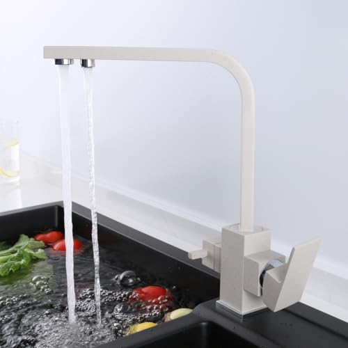 360° Drehbare Küchenspüle Armatur mit Osmoseanlage Dual Outlet Trinkwassermischer Grifo de Cocina für saubere Wasserversorgung von Generisch