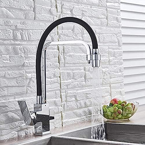360° Drehbarer Doppelgriff Küchenarmatur mit Wasserfilter - Brückenhalterung Design für Küchenspüle - Wasseraufbereitungssystem für sauberes Trinkwasser 360° Drehbarer Doppelgriff Küchenarmatur mit Wasserfilter - Brückenhalterung Design für Küchenspüle - Wasseraufbereitungssystem für sauberes Trinkwasser von Generisch