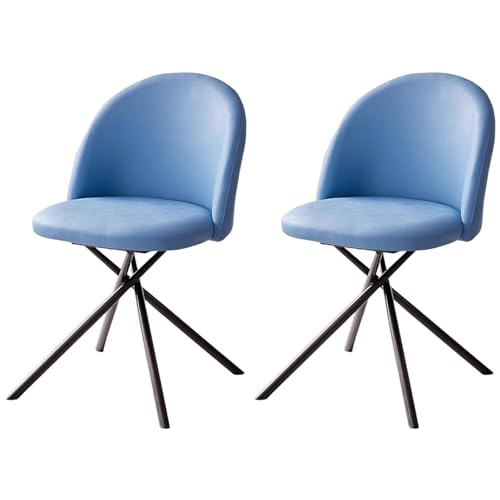 360° Drehstuhl Esszimmerstühle, ergonomischer Küchenhocker mit gepolsterter Sitzfläche, moderner gepolsterter Esszimmerstuhl mit Rückenlehne, Himmelblau, 2er-Set für Zuhause, Büro, Wohnzimmer 360° Drehstuhl Esszimmerstühle, ergonomischer Küchenhocker mit gepolsterter Sitzfläche, moderner gepolsterter Esszimmerstuhl mit Rückenlehne, Himmelblau, 2er-Set für Zuhause, Büro, Wohnzimmer von Generisch