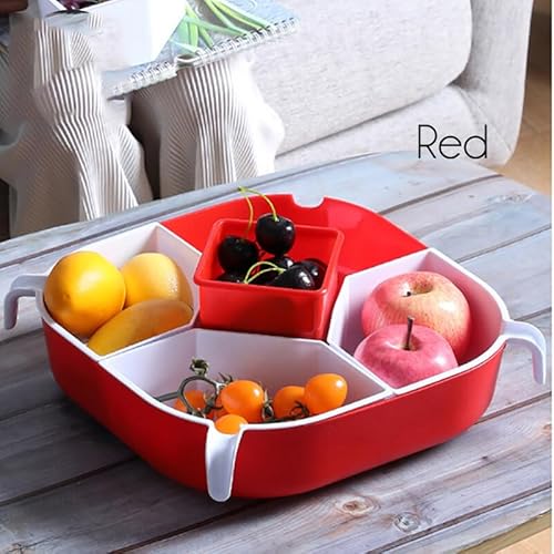 360 Grad drehbare Hot Pot Platte Obst Süßigkeiten Nüsse Dampfboot Teller Behälter Aufbewahrungsbox mit Fächern 360 Grad drehbare Hot Pot Platte Obst Süßigkeiten Nüsse Dampfboot Teller Behälter Aufbewahrungsbox mit Fächern von Generisch