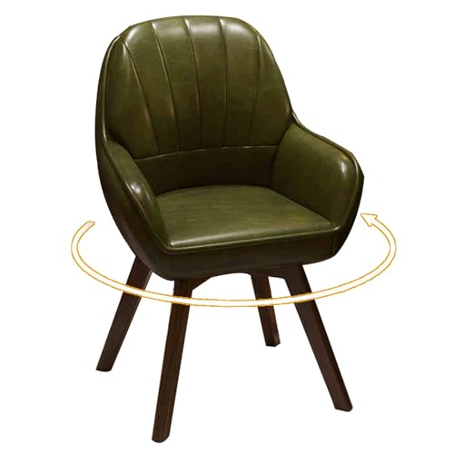 360° drehbarer Leder-Drehstuhl mit Flügel-Design, stabile Basis für Wohnzimmer, Schlafzimmer, Heimbüro, stilvoller und bequemer Sessel von Generisch