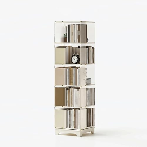 360° drehbares Bücherregal, 5/6 Etagen, Acryl-Bücherregal mit Massivholzsockel für Wohnzimmer und Arbeitszimmer, modernes platzsparendes Design, stilvolle Aufbewahrungslösung für Zuhause 360° drehbares Bücherregal, 5/6 Etagen, Acryl-Bücherregal mit Massivholzsockel für Wohnzimmer und Arbeitszimmer, modernes platzsparendes Design, stilvolle Aufbewahrungslösung für Zuhause von Generisch