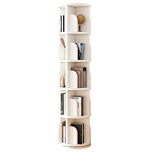 360° drehbares Bücherregal, 6-stöckiges Massivholz-Bücherregal für Kinder & Erwachsene, stilvolles weißes Bücherregal für Wohnzimmer, Größe: 46 x 162 cm 360° drehbares Bücherregal, 6-stöckiges Massivholz-Bücherregal für Kinder & Erwachsene, stilvolles weißes Bücherregal für Wohnzimmer, Größe: 46 x 162 cm von Generisch