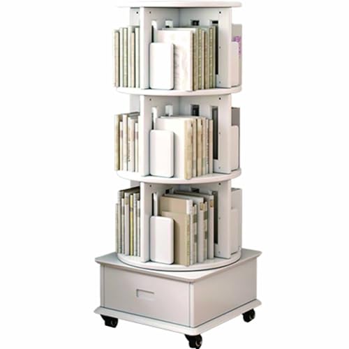 360 ° drehbares Massivholz-Bücherregal, 4-stöckiges Eckbuch für Erwachsene, Weiß-B, platzsparendes Design, stilvolle Heimbüro-Dekoration, perfekt für Buchliebhaber 360 ° drehbares Massivholz-Bücherregal, 4-stöckiges Eckbuch für Erwachsene, Weiß-B, platzsparendes Design, stilvolle Heimbüro-Dekoration, perfekt für Buchliebhaber von Generisch