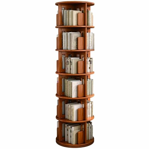 360 ° drehbares Massivholz-Bücherregal, 6-stöckiges Eckbuch für Erwachsene, platzsparendes, drehbares Bücherregal, perfekt für Zuhause, Büro und Wohnzimmer 360 ° drehbares Massivholz-Bücherregal, 6-stöckiges Eckbuch für Erwachsene, platzsparendes, drehbares Bücherregal, perfekt für Zuhause, Büro und Wohnzimmer von Generisch
