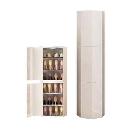 360° drehbares Metall-Eck-Schuhregal, Turm, schwarz, 3 Etagen, Eingangsbereich, platzsparendes Design für Flur, 43 x 127 cm, stilvolle Aufbewahrungslösung 360° drehbares Metall-Eck-Schuhregal, Turm, schwarz, 3 Etagen, Eingangsbereich, platzsparendes Design für Flur, 43 x 127 cm, stilvolle Aufbewahrungslösung von Generisch