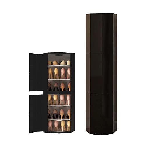 360° drehbares Schuhregal, vertikal, platzsparend, rund, Lazy Susan Design für den Eingangsbereich, moderner achteckiger Turm, stilvolle und funktionale Aufbewahrungslösung 360° drehbares Schuhregal, vertikal, platzsparend, rund, Lazy Susan Design für den Eingangsbereich, moderner achteckiger Turm, stilvolle und funktionale Aufbewahrungslösung von Generisch