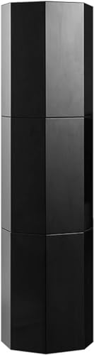 360 ° drehbares Schuhregal mit Adsorptionstüren, rund, aus Metall, 9 Schichten, platzsparende Schuhaufbewahrungslösung, stilvoller weißer Schuhturm für Zuhause von Generisch