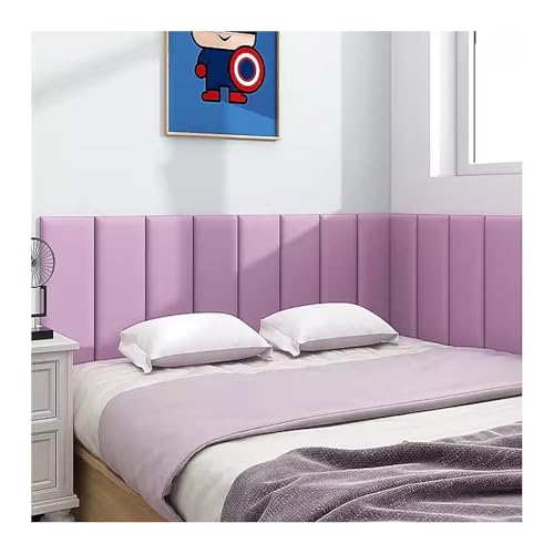 3D-Anti-Kollisions-Wandpolsterung, wasserdicht, selbstklebend, gepolstert, für Doppelbett, Queen-Size-Bett, Kingsize-Bett, zum Abziehen und Aufkleben, Farbe: Lila, Größe: 100 x 50 cm 3D-Anti-Kollisions-Wandpolsterung, wasserdicht, selbstklebend, gepolstert, für Doppelbett, Queen-Size-Bett, Kingsize-Bett, zum Abziehen und Aufkleben, Farbe: Lila, Größe: 100 x 50 cm von Generisch