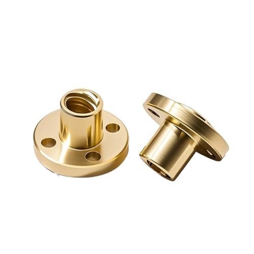 3D-Drucker-Accessoris Kupfer-Trapezgewindespindelmutter T8 Steigung 2 mm for Gewinde 2/8 mm Schraube Schrittmotorschiene Schraube(4pcs,Pitch 2mm Lead 8mm) von Generisch