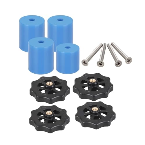 3D-Druckerteil M3 M4 Hotbed-Mutter Federschraube Nivellierungssatz Beheizte Bettplattform-Nivellierfeder Zubehör for CR-10 Ender 3(Blue Silicone Kit) von Generisch