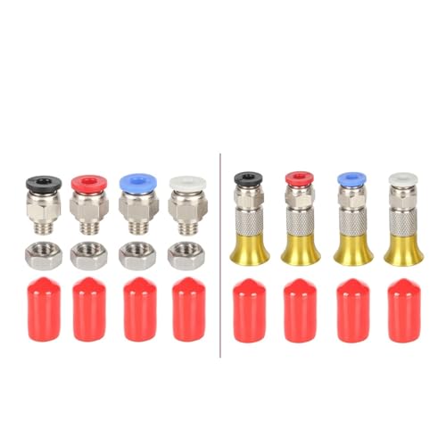 3D-Druckerteile Filamenttrocknerbox 2,5 x 4 mm PTFE-Rohr DIY Dry ​​PC4-M6 Pneumatischer Anschluss mit Mutter for PLA-ABS-Filamente(Blue Cutter) von Generisch