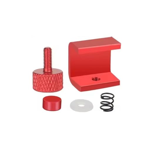 3D-Druckerteile: Verstellbare Glasbettklammern aus Aluminium(Upgrade Red 8Pcs) von Generisch