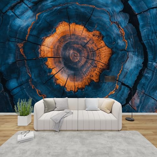 3D Tapete Holzdekor Schlafzimmer, Fototapete Rustikaler Holzoptik, Vliestapete Blau Orange, Tapeten Wohnzimmer Muster, Natur Abstrakte Wand Deko, Wandtapete, Mustertapete 400x280 cm 3D Tapete Holzdekor Schlafzimmer, Fototapete Rustikaler Holzoptik, Vliestapete Blau Orange, Tapeten Wohnzimmer Muster, Natur Abstrakte Wand Deko, Wandtapete, Mustertapete 400x280 cm von Generisch