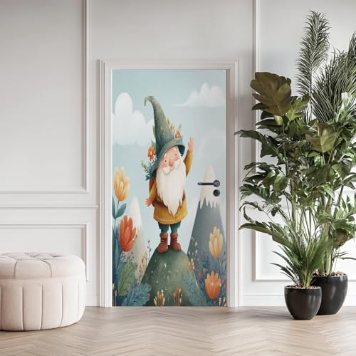 3D Türaufkleber Gartenzwerg Berg Blume 77x200 cm - Niedlich Zwerge Türtapete Selbstklebend Abnehmbar Wasserdicht Vinyl Fototapete Türdeko für Wohnzimmer Schlafzimmer 3D Türaufkleber Gartenzwerg Berg Blume 77x200 cm - Niedlich Zwerge Türtapete Selbstklebend Abnehmbar Wasserdicht Vinyl Fototapete Türdeko für Wohnzimmer Schlafzimmer von Generisch