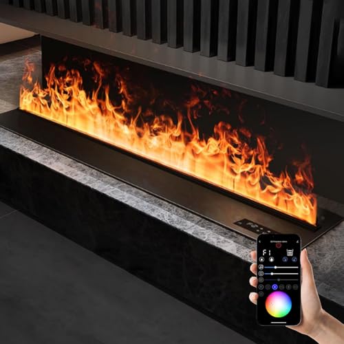 3D Wasserdampf Deko-Kamin mit einstellbaren Flammenfarben, Luftbefeuchter und automatischer Wasserfüllung für den Innenbereich 3D Wasserdampf Deko-Kamin mit einstellbaren Flammenfarben, Luftbefeuchter und automatischer Wasserfüllung für den Innenbereich von Generisch