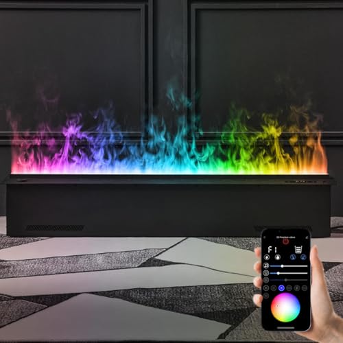 3D Wasserdampf Elektrischer Kamin mit ultradünnem Touchpanel, Timer und eingebautem Luftbefeuchter für automatische Wasserfüllung, Verbesserung der Wohnatmosphäre 3D Wasserdampf Elektrischer Kamin mit ultradünnem Touchpanel, Timer und eingebautem Luftbefeuchter für automatische Wasserfüllung, Verbesserung der Wohnatmosphäre von Generisch