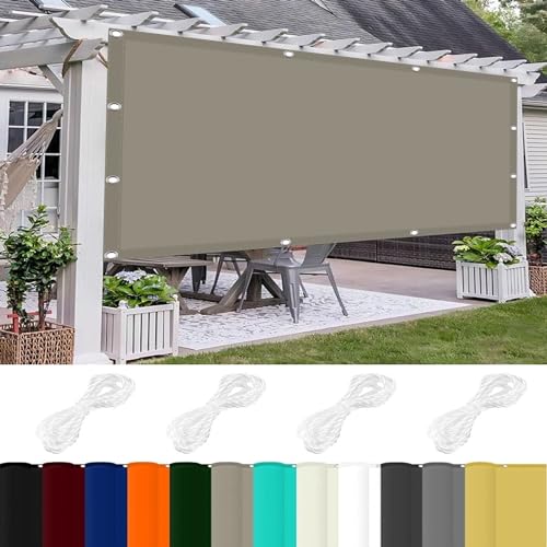 4,5 x 7 m UV Schutz Schattennetz 98% Sonnenschutz Segel für Sandkasten mit Ösen & Schnur PES Polyester für Balkon Terrasse Garten & Camping Khaki 4,5 x 7 m UV Schutz Schattennetz 98% Sonnenschutz Segel für Sandkasten mit Ösen & Schnur PES Polyester für Balkon Terrasse Garten & Camping Khaki von Generisch