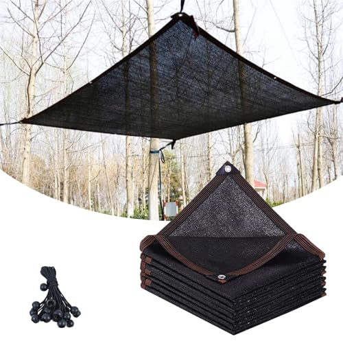 4,5 x 9,2 m schwarzes Schattennetz, strapazierfähige Garten-Netzplane mit Ösen, ideal für Gewächshaus, Hühnerstall, Hof, Terrasse und Pergola von Generisch