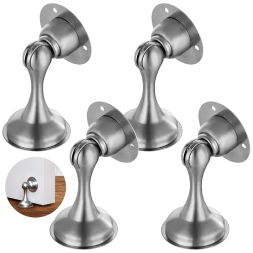 4 Magnetische Türstopper mit Schrauben und Klebeband, Edelstahl Türhalter für Boden oder Wandmontage, starker Haltemechanismus 4 Magnetische Türstopper mit Schrauben und Klebeband, Edelstahl Türhalter für Boden oder Wandmontage, starker Haltemechanismus von Generisch