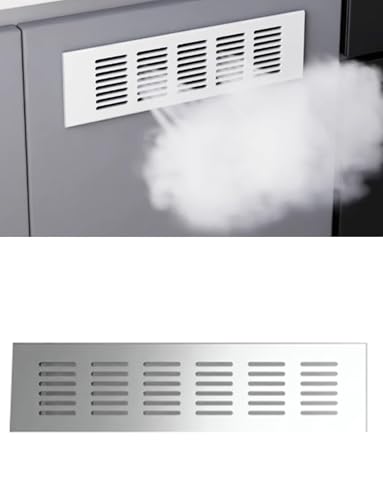 4 Stück Aluminium-Lüftungsgitterabdeckungen – rechteckiges Lamellengitter in verschiedenen Größen for die Belüftung von Kleiderschränken, Schränken und Badezimmertüren(Silver,6x20cm/2.4x7.8in) von Generisch