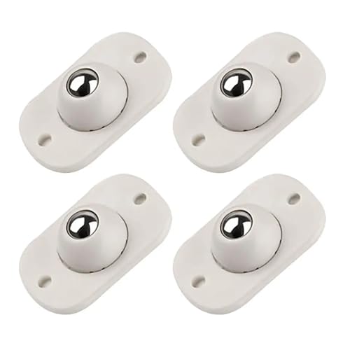 4 stücke Selbstklebende Caster Swivel Moving Rollen Edelstahl Universal Rad(Style A-white-4pcs) von Generisch