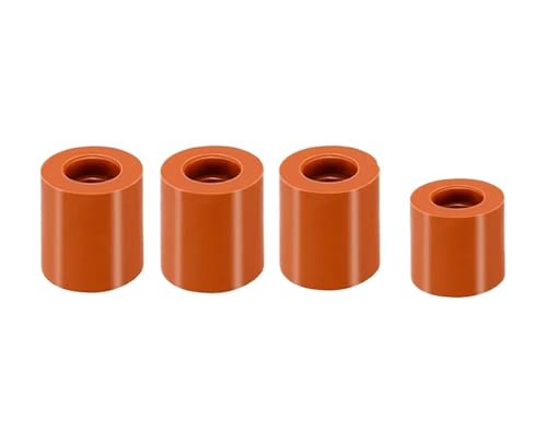 4 teile/satz 18 16mm Heißer Bett Nivellierung Spalte Silikon Solide Spacer Schwarz Plattform Leveler 3D Drucker Teile(Orange 16mm and 18mm,2 Set) von Generisch