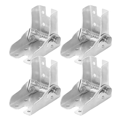 4 teile/satz 90 Grad Selbst-verriegelung Klapp Scharnier Tisch Bein Stuhl Verlängerung Faltbare Selbst-verriegelung Klapp Fuß Scharnier Hardware(Silver 4pcs) von Generisch