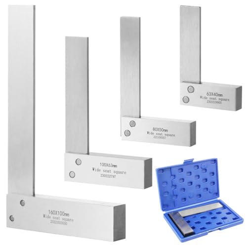 4-teiliges Maschinisten-Vierkant-Set, hochpräzises rechtwinkliges L-Messwerkzeug für Holzbearbeitung, inklusive 2, 3, 4 und 6 Quadrate 4-teiliges Maschinisten-Vierkant-Set, hochpräzises rechtwinkliges L-Messwerkzeug für Holzbearbeitung, inklusive 2, 3, 4 und 6 Quadrate von Generisch