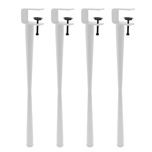 4 x weiße F-Tischbeine mit Klemme, 71 cm, verstellbare DIY-Möbelfüße für Café, Schreibtisch, Wohnzimmer, Esstisch, kein Bohren, Design für einfache Installation 4 x weiße F-Tischbeine mit Klemme, 71 cm, verstellbare DIY-Möbelfüße für Café, Schreibtisch, Wohnzimmer, Esstisch, kein Bohren, Design für einfache Installation von Generisch