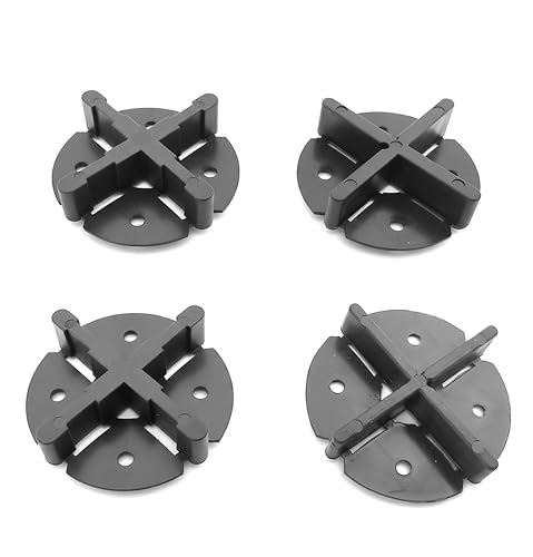 400 Stk. Fugenkreuze mit Teller Fliesenkreuze Terrassenplatten Plattenteller - Fugenbreite 3/4/5/6 mm Fugenkreuz mit Bodenplatte (5 mm Fugenbreite) von Generisch