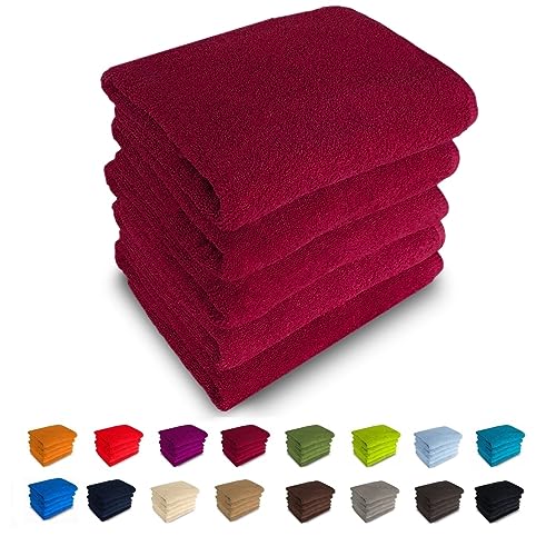 400g/m² Handtücher 100% Baumwolle Handtuch 50x100, Gästetuch 30x50, Duschtuch 70x140, Badematte 50x70, 14 tolle Farben (Duschtuch 70 cm x 140 cm, Bordeaux - 29) von Generisch