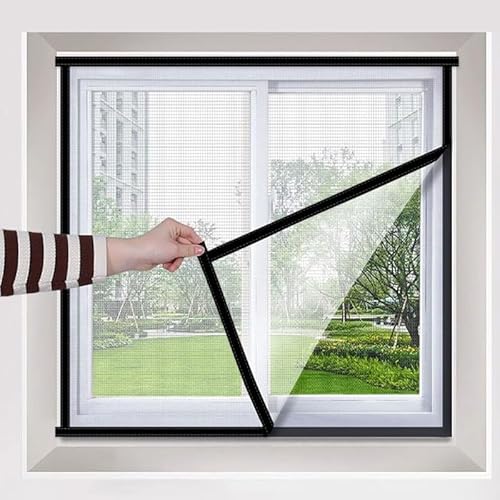 45 x 115 cm, Fensterschutz, Fliegengitter, Moskitonetz, Fliegengitter, Netz für Fenster, Fenster, Moskito-Insektenschutz-Set mit selbstklebendem Reifenband von Generisch