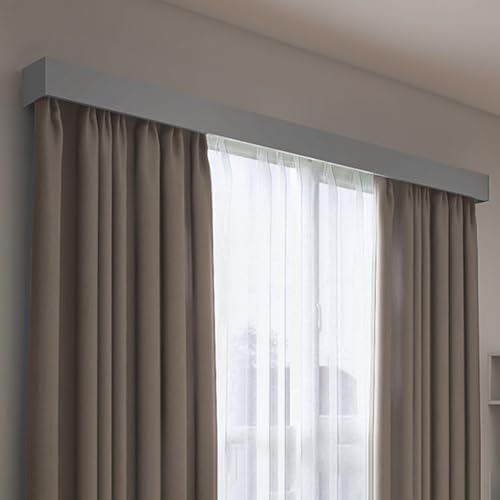 4M Modernes Vorhangschienensystem – 3-in-1 dekorative Volantschiene für Schlafzimmer – individuelle Länge, einfache Installation, Wandmontage, elegante Fensterbehandlungslösung 4M Modernes Vorhangschienensystem – 3-in-1 dekorative Volantschiene für Schlafzimmer – individuelle Länge, einfache Installation, Wandmontage, elegante Fensterbehandlungslösung von Generisch