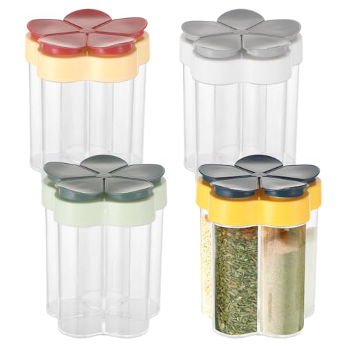 4er-Pack 5-in-1-Gewürzbehälter, luftdichte Gewürzgläser mit Deckel, kompakt und reisefreundlich für Küche, Grill, Camping 4er-Pack 5-in-1-Gewürzbehälter, luftdichte Gewürzgläser mit Deckel, kompakt und reisefreundlich für Küche, Grill, Camping von Generisch